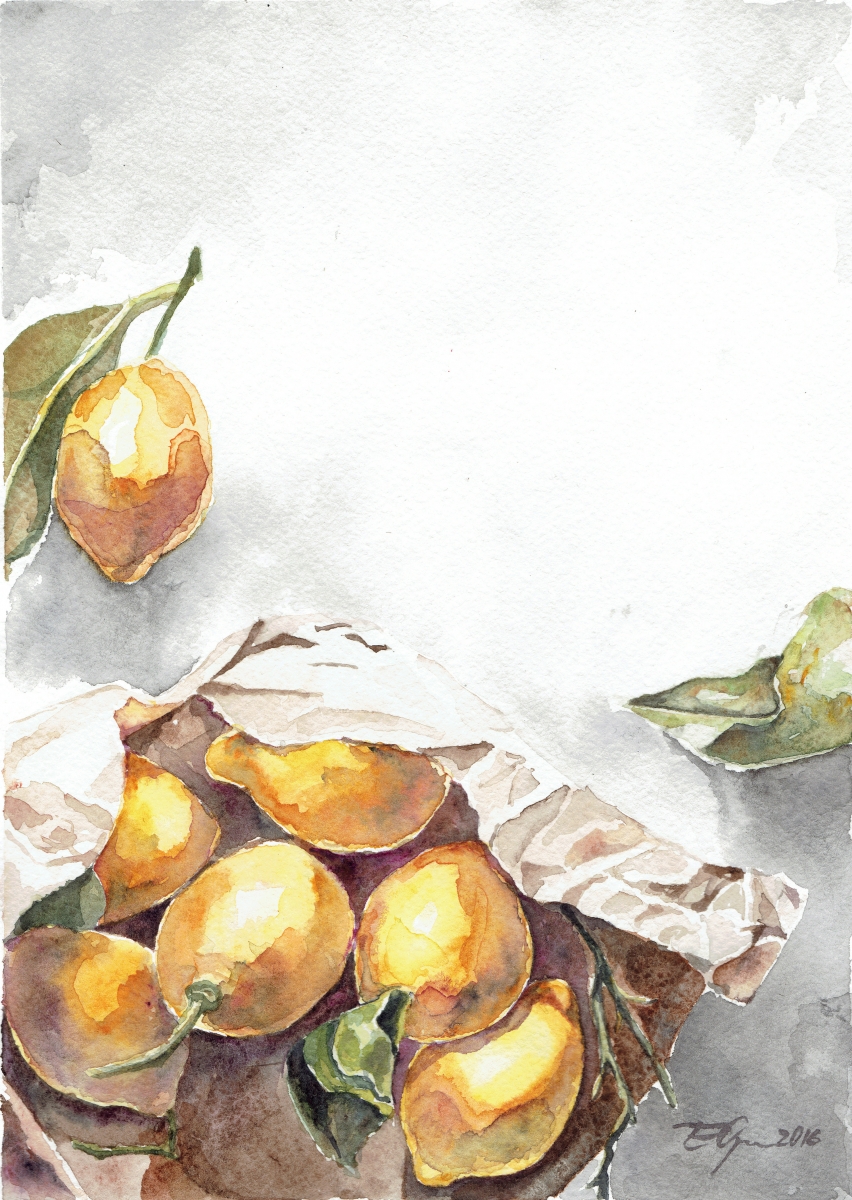 Yellow-Watercolor painting